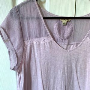 Lucky Brand Short Sleeve Lavender Shirt